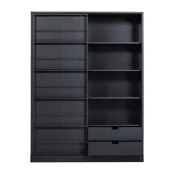 Woood Swing Schuifdeurkast – Grenen – Zwart