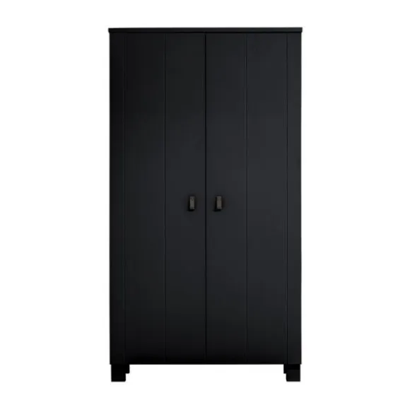Woood Ties Kledingkast Zwart 2-Deurs