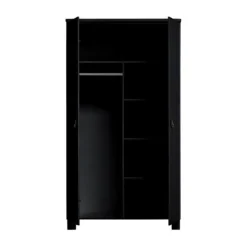 Woood Ties Kledingkast Zwart 2-Deurs